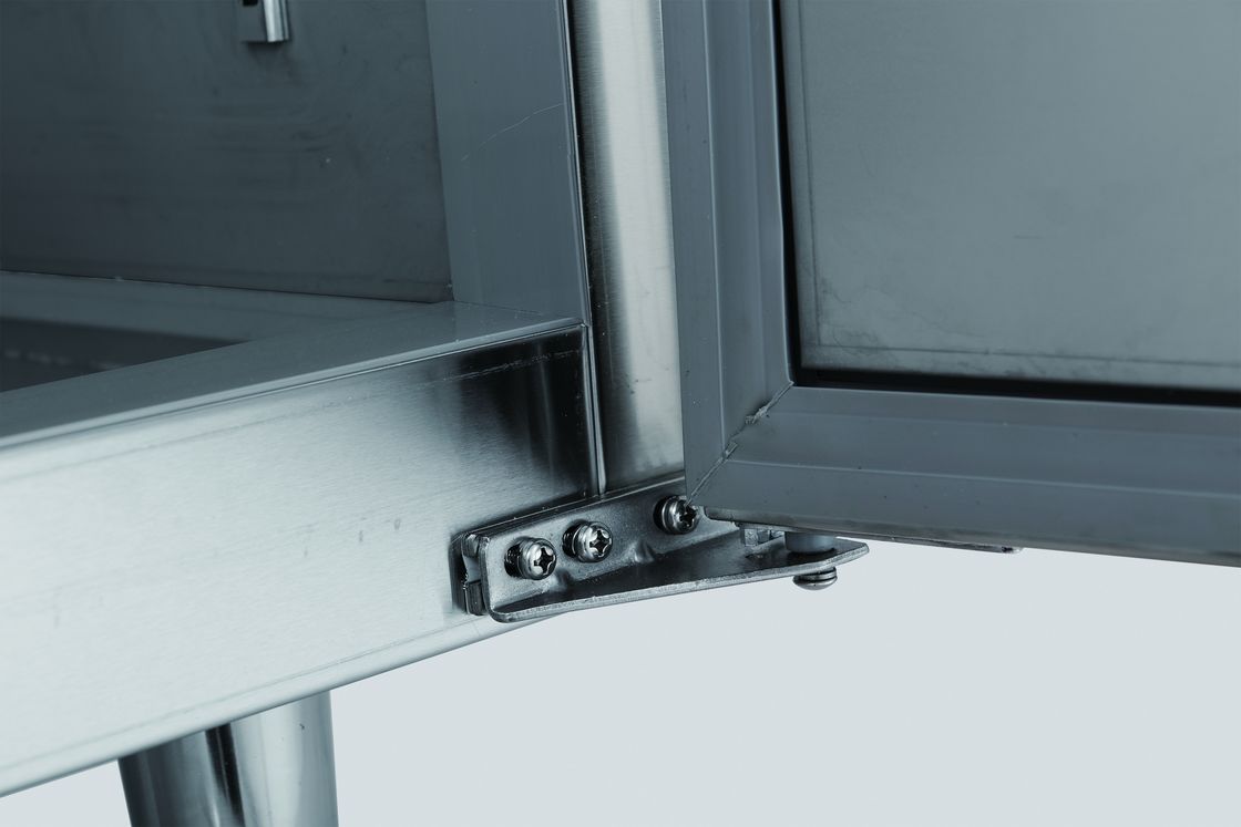 Congélateur Coffre Dégivrage Automatique Réfrigérateur Commercial 2 Portes Réfrigérateur Vertical en Acier Inoxydable Pour Hôtel