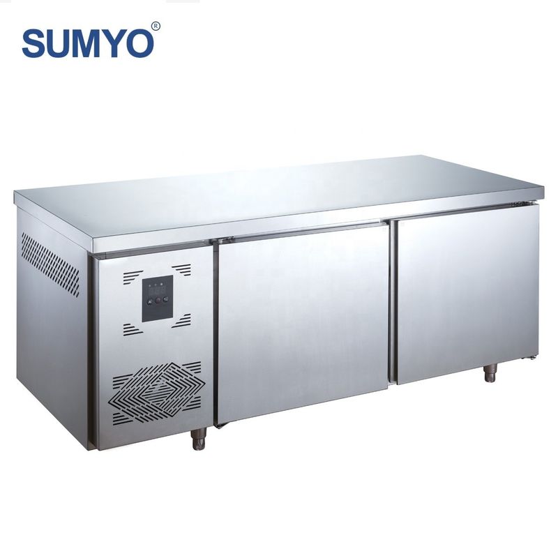 Table de réfrigération en acier inoxydable pour pizza et pâtisseries
