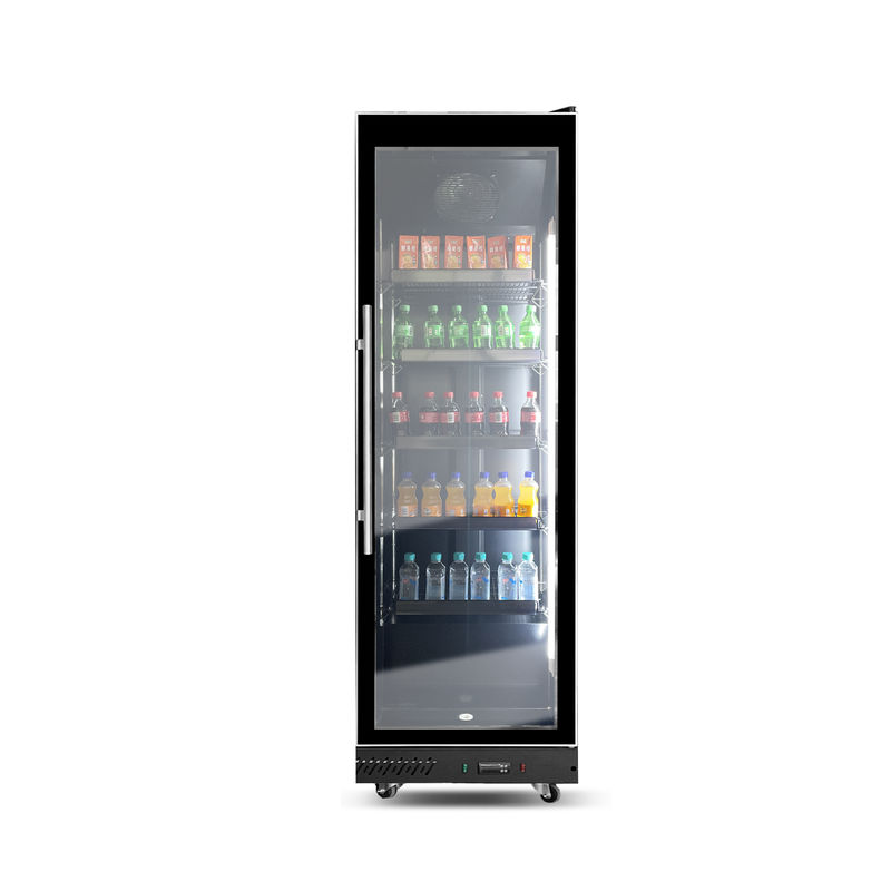 560L Commercial Single Luxury Glass Door Beverage Display Chiller Vitrine Supermarché réfrigérateur congélateur refroidisseur d'air