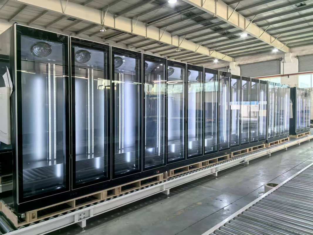 560L Commercial Single Luxury Glass Door Beverage Display Chiller Vitrine Supermarché réfrigérateur congélateur refroidisseur d'air